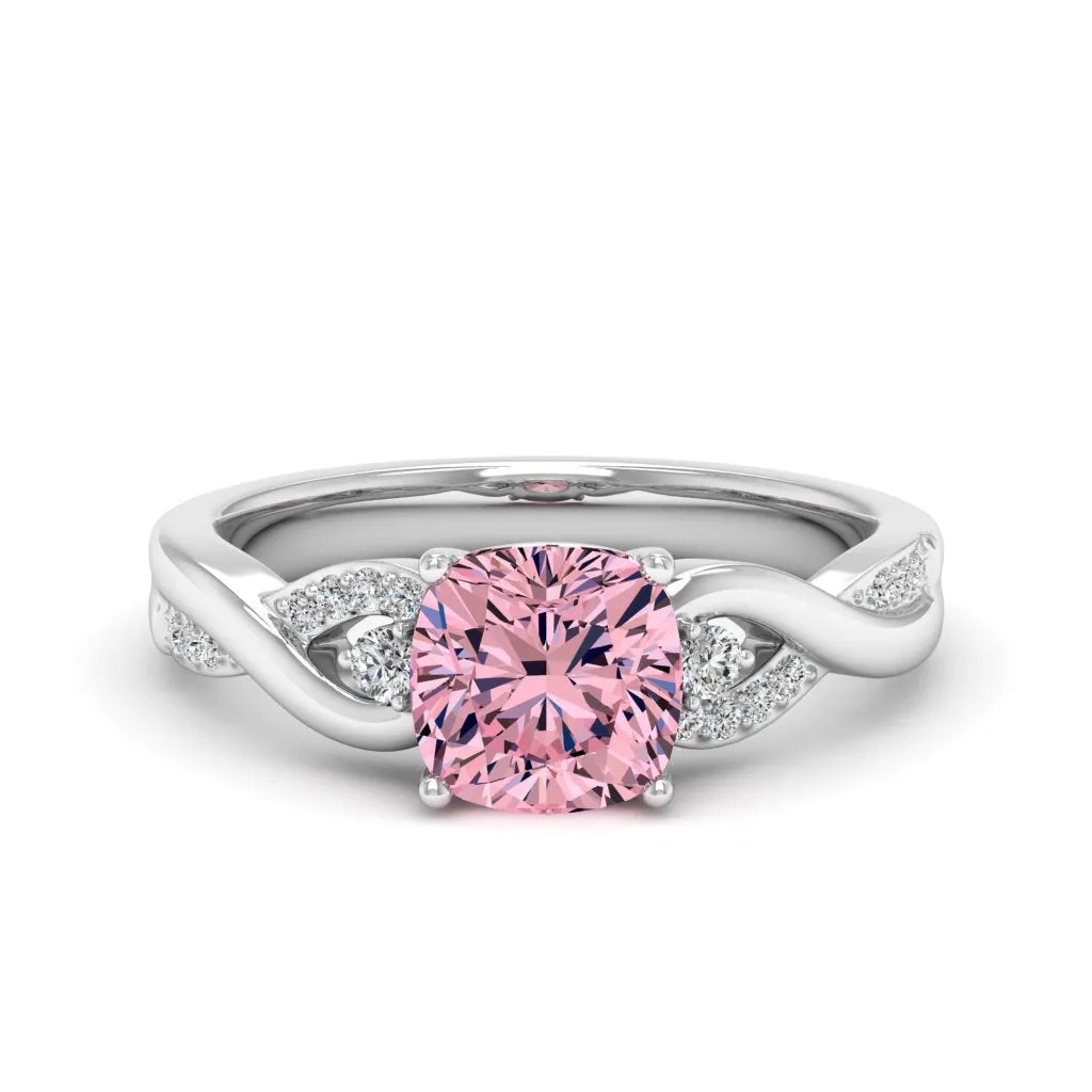 1.83 d.e.w cts Heidi Moissanite Ring