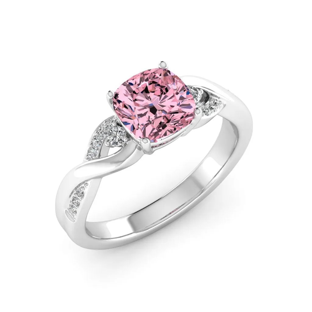 1.83 d.e.w cts Heidi Moissanite Ring