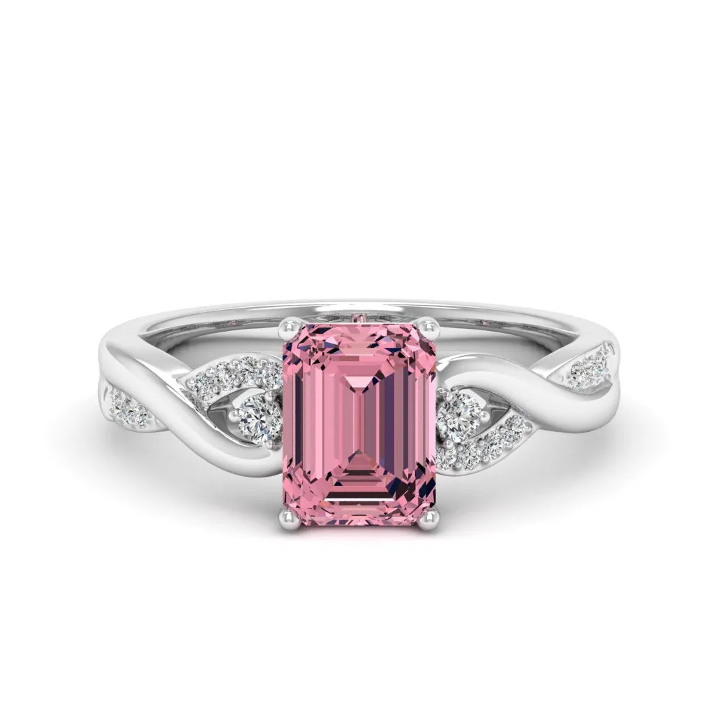 1.88 d.e.w cts Heidi Moissanite Ring