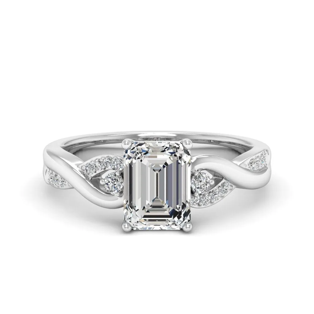 1.88 d.e.w cts Heidi Moissanite Ring