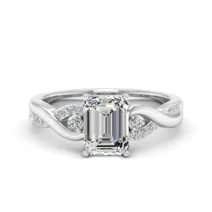 1.88 d.e.w cts Heidi Moissanite Ring
