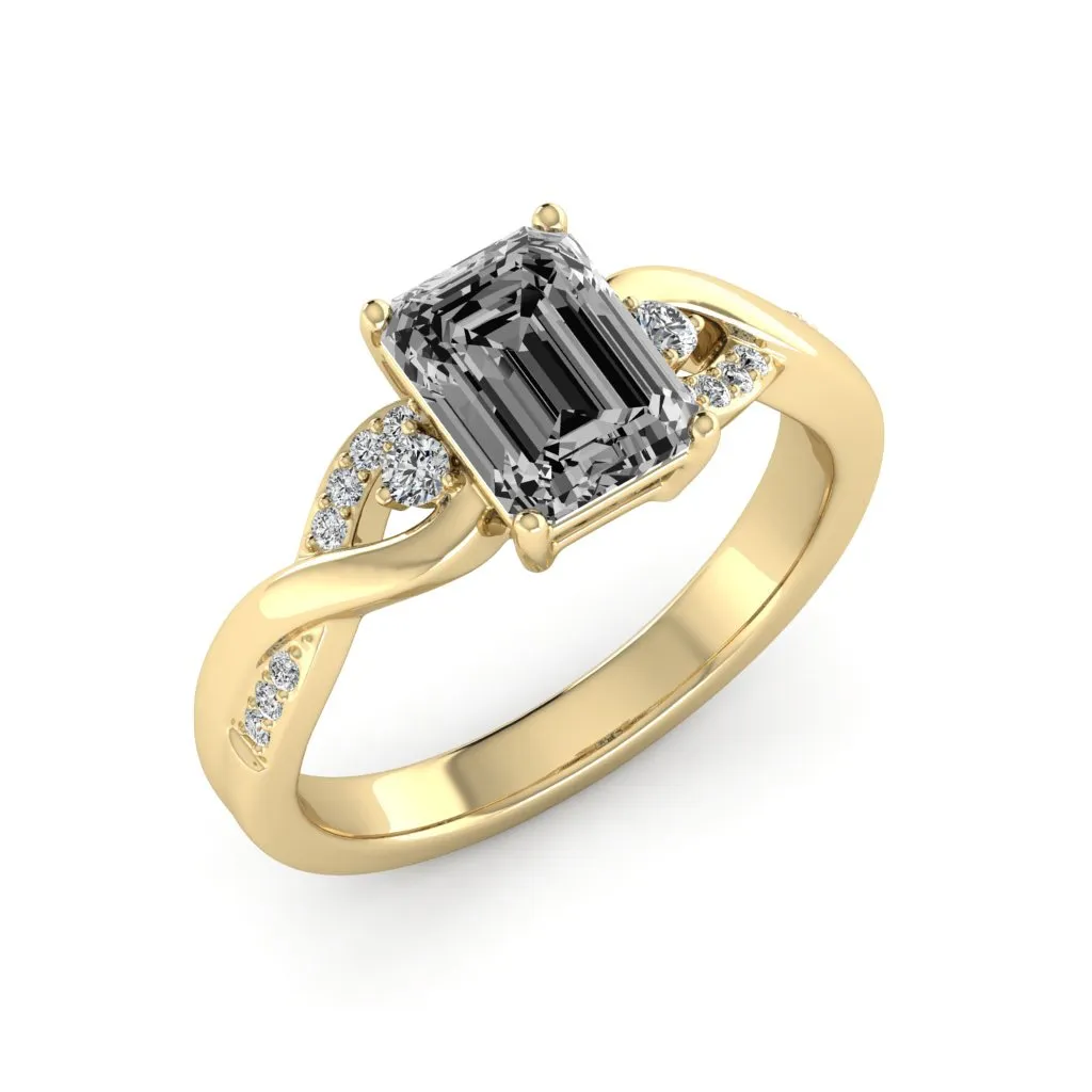 1.88 d.e.w cts Heidi Moissanite Ring