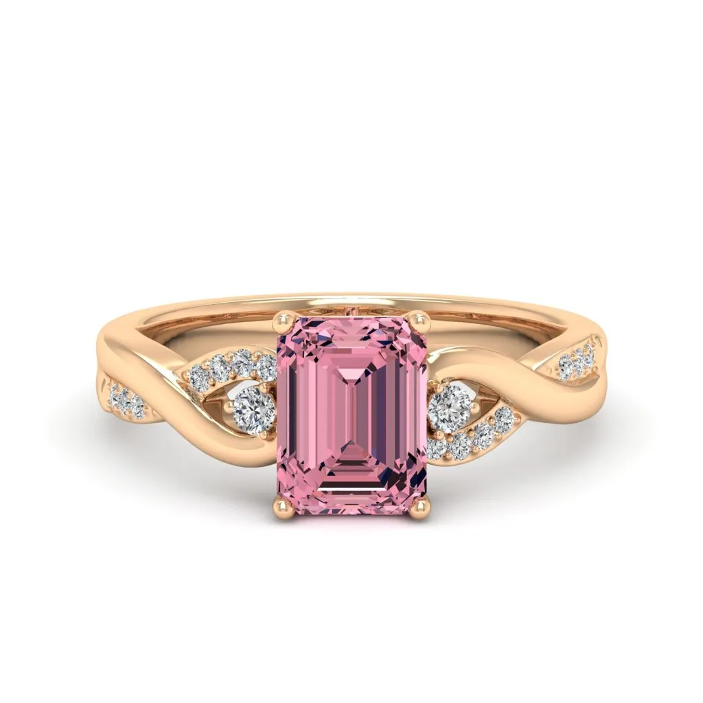 1.88 d.e.w cts Heidi Moissanite Ring