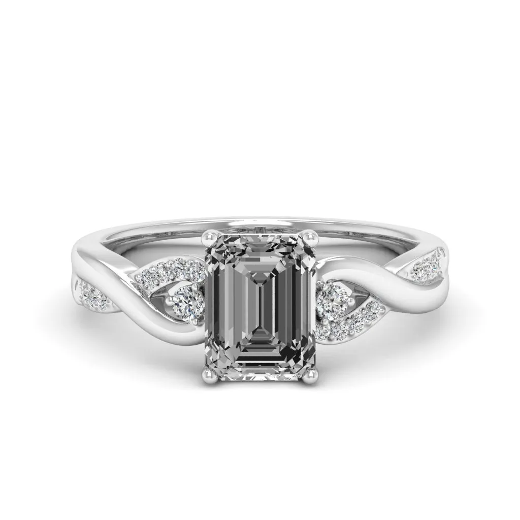 1.88 d.e.w cts Heidi Moissanite Ring