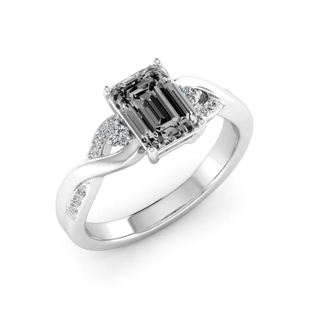 1.88 d.e.w cts Heidi Moissanite Ring