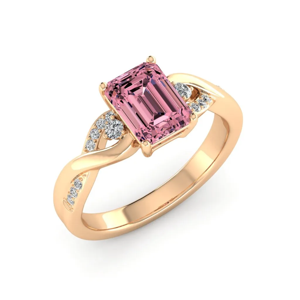 1.88 d.e.w cts Heidi Moissanite Ring