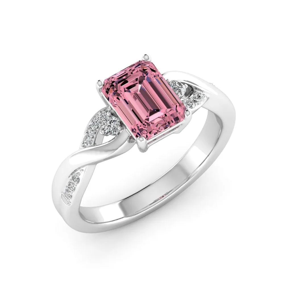 1.88 d.e.w cts Heidi Moissanite Ring