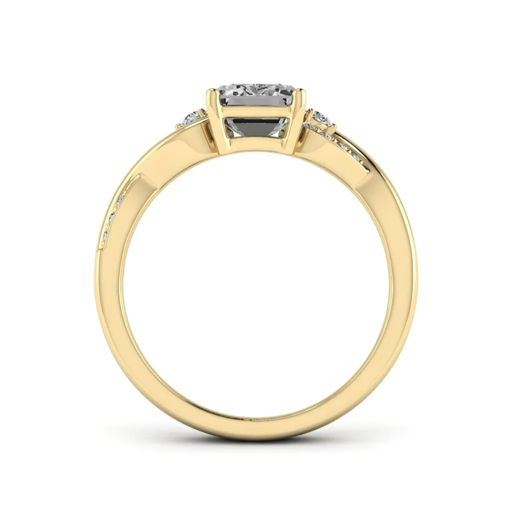 1.88 d.e.w cts Heidi Moissanite Ring