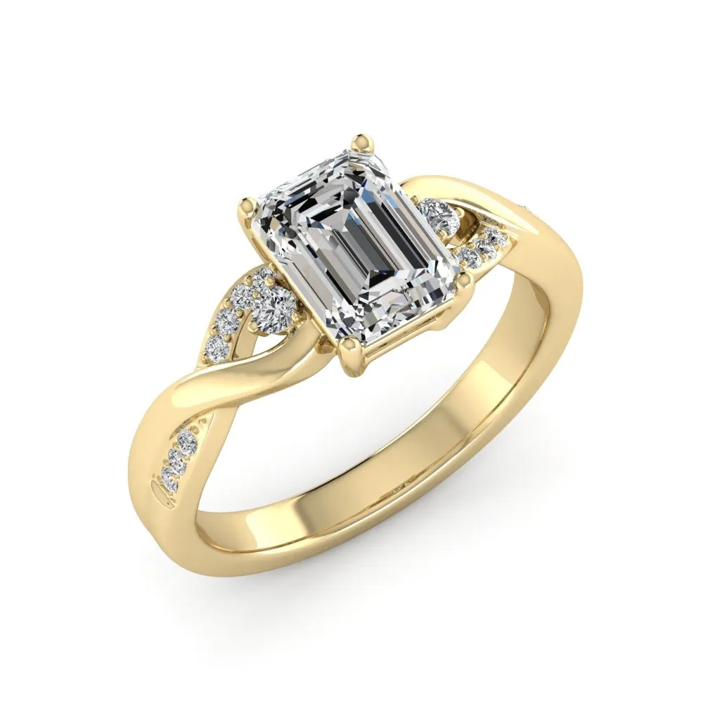 1.88 d.e.w cts Heidi Moissanite Ring