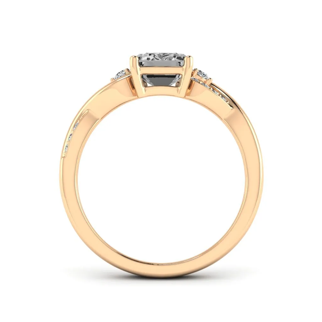 1.88 d.e.w cts Heidi Moissanite Ring