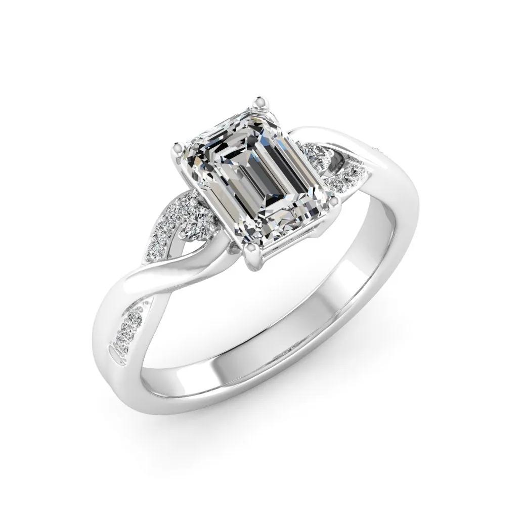 1.88 d.e.w cts Heidi Moissanite Ring