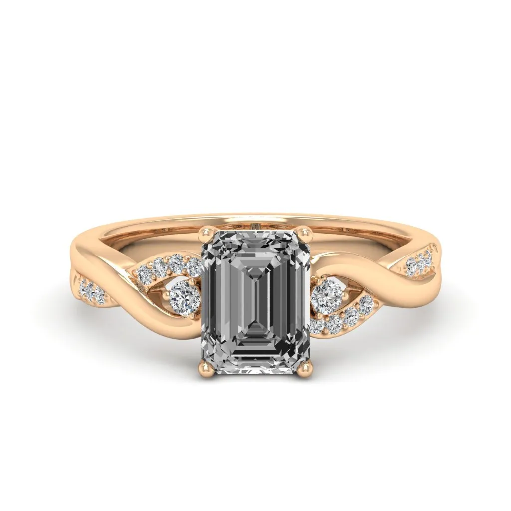 1.88 d.e.w cts Heidi Moissanite Ring