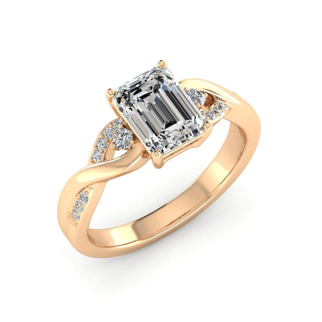 1.88 d.e.w cts Heidi Moissanite Ring