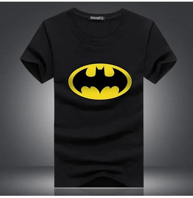 2017 New Fashion Cartoon Batman T Shirts Men O Neck Short Sleeve Cotton Mens T-Shirt Euro Size Man tshirt Tops Free Shipping