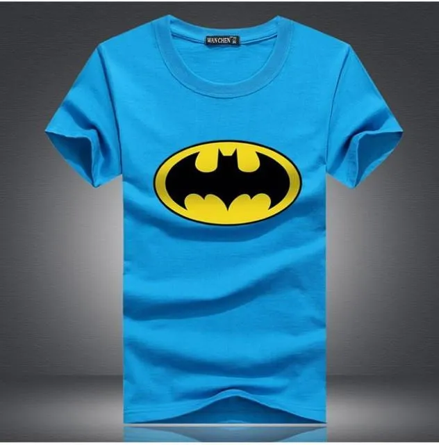 2017 New Fashion Cartoon Batman T Shirts Men O Neck Short Sleeve Cotton Mens T-Shirt Euro Size Man tshirt Tops Free Shipping
