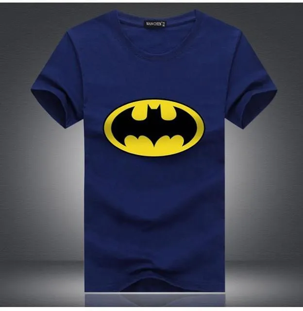 2017 New Fashion Cartoon Batman T Shirts Men O Neck Short Sleeve Cotton Mens T-Shirt Euro Size Man tshirt Tops Free Shipping