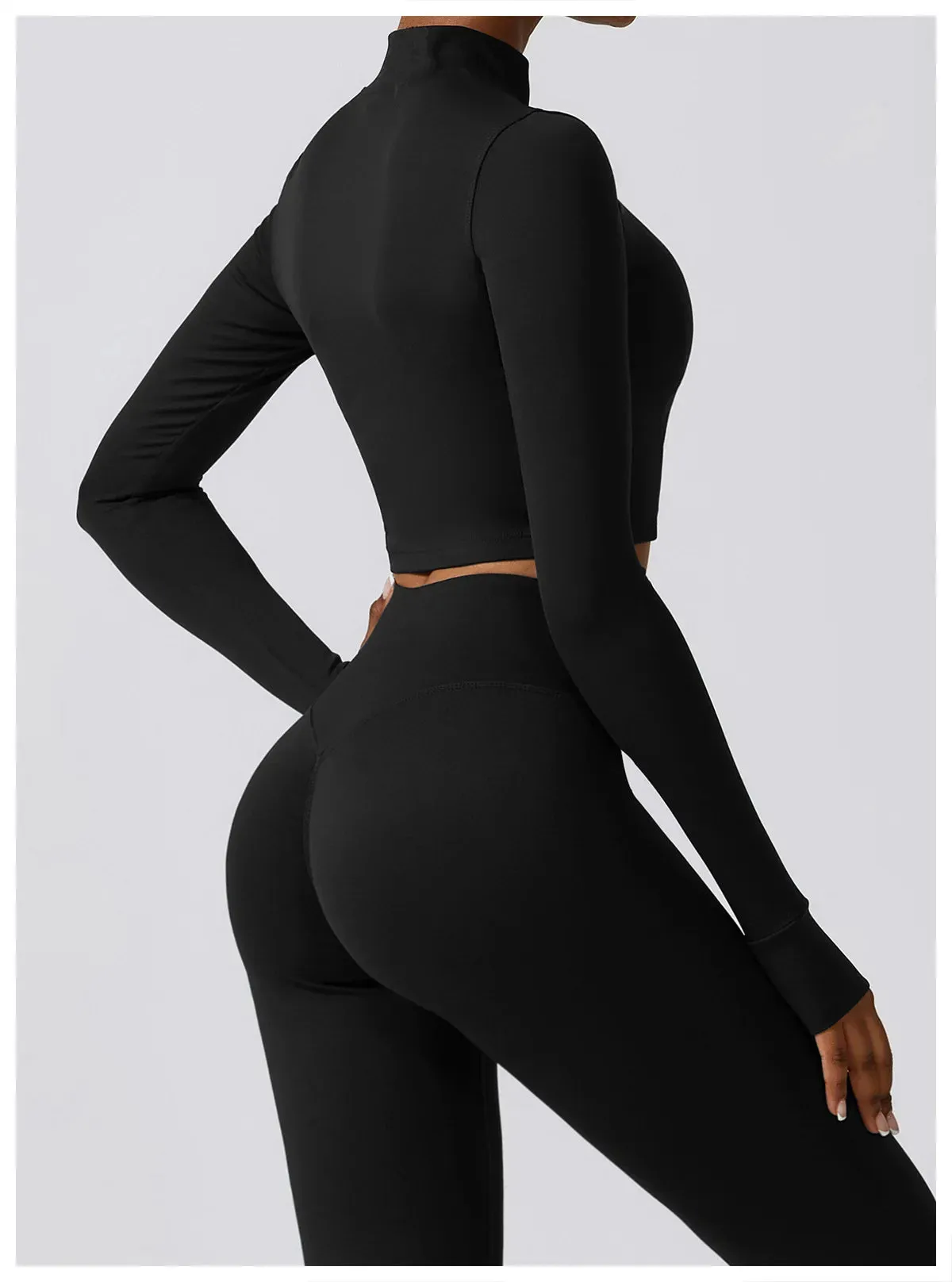 3 Variants Yoga Set Workout Outfits ( Zipper Jacket)