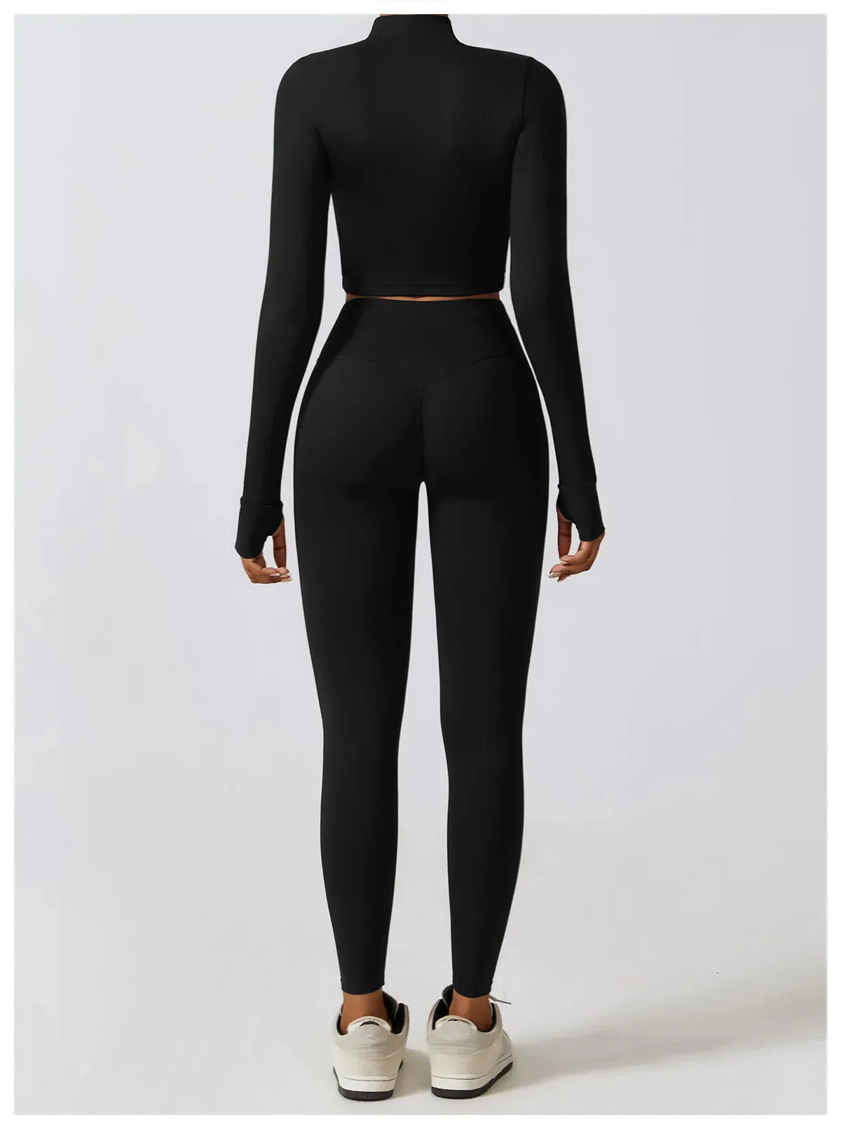 3 Variants Yoga Set Workout Outfits ( Zipper Jacket)