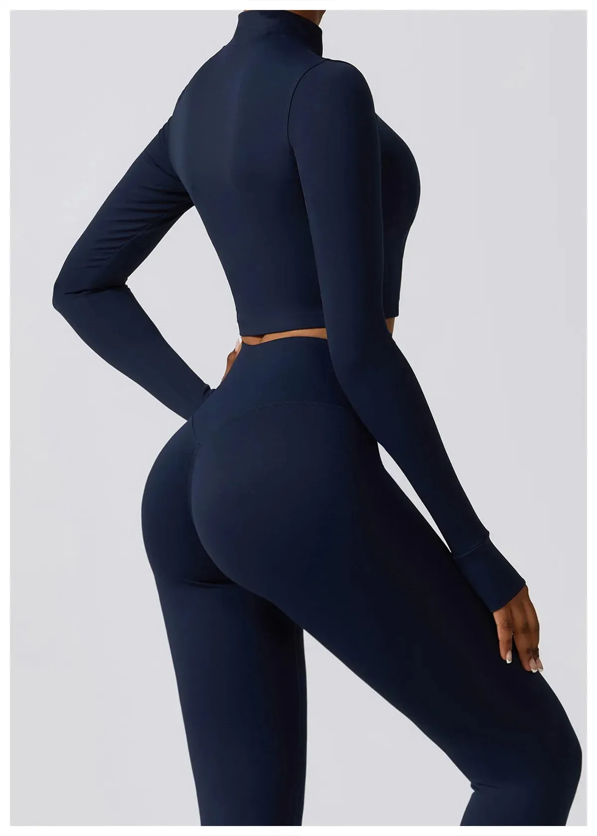 3 Variants Yoga Set Workout Outfits ( Zipper Jacket)