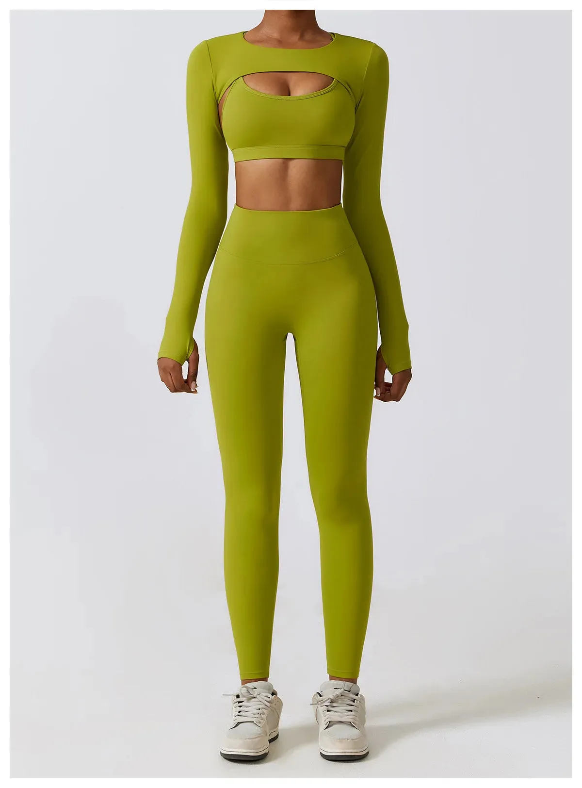 3 Variants Yoga Set Workout Outfits