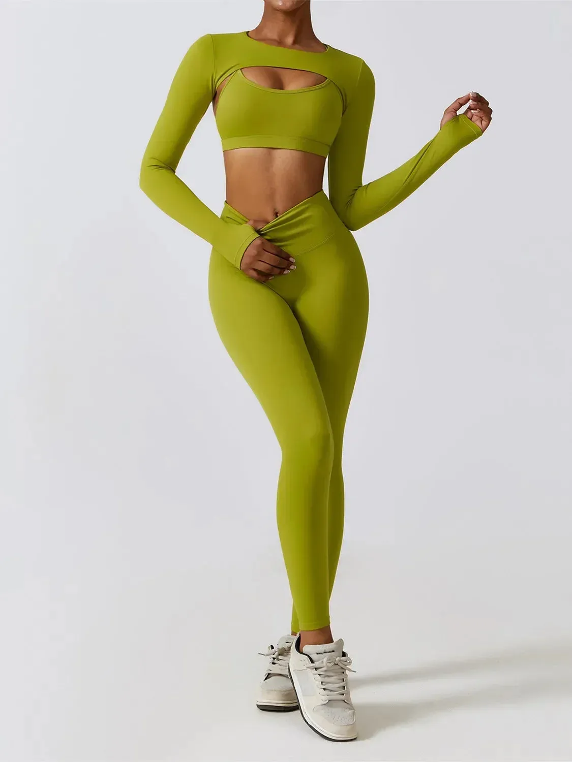 3 Variants Yoga Set Workout Outfits