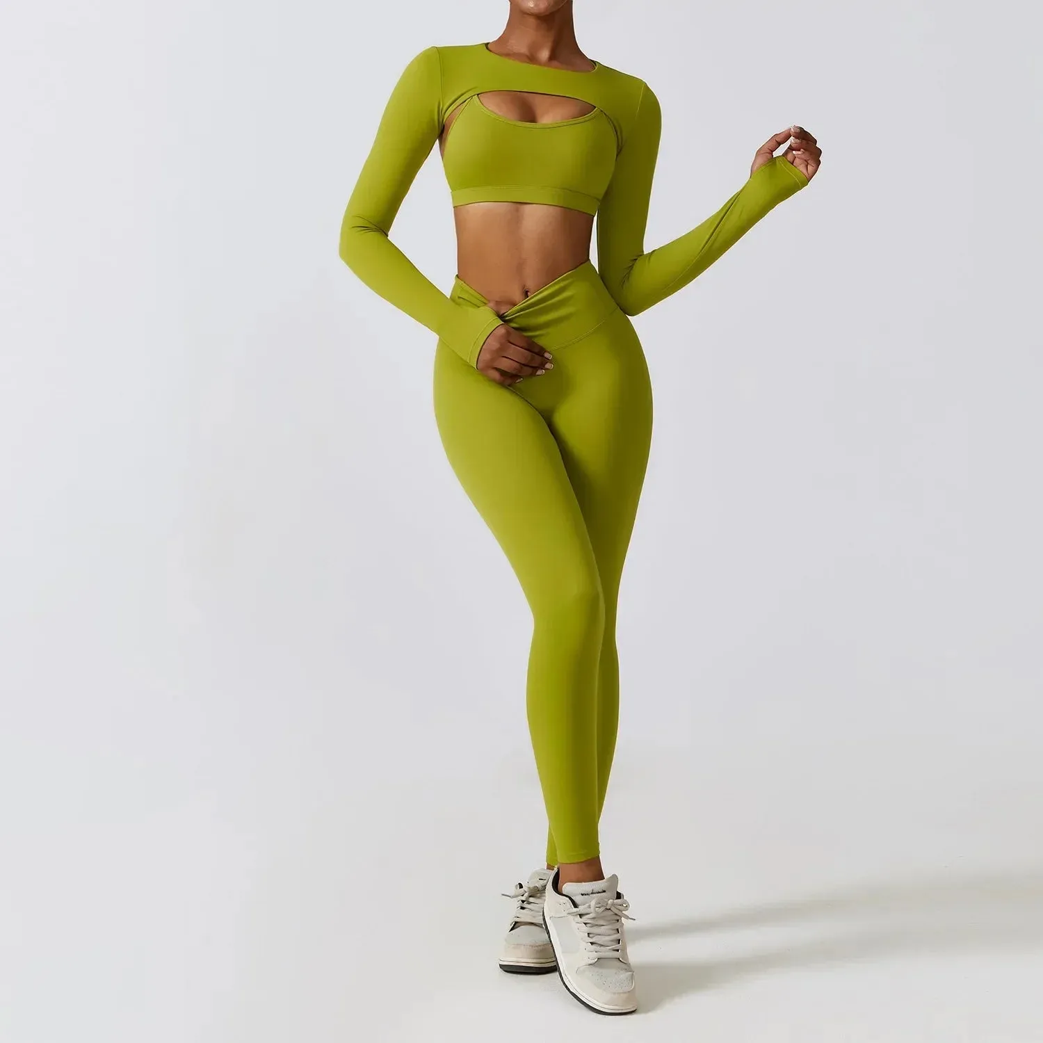 3 Variants Yoga Set Workout Outfits