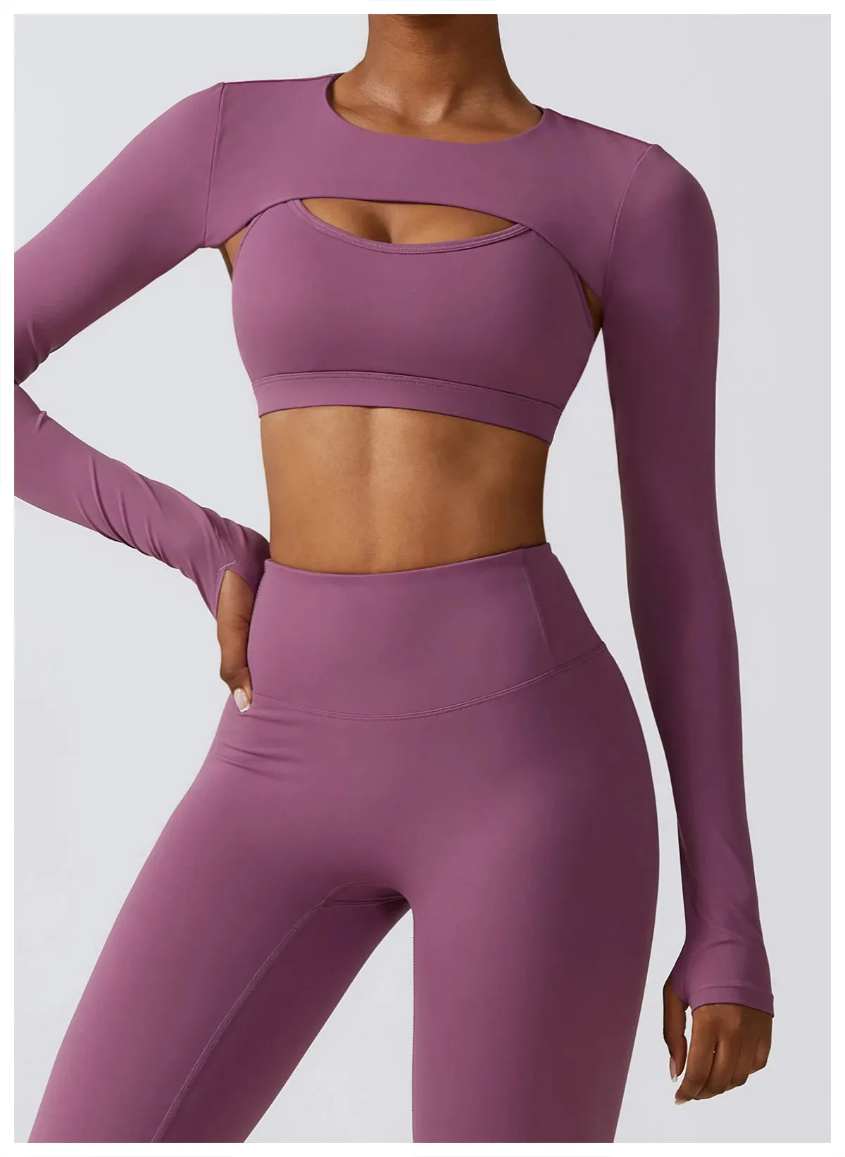 3 Variants Yoga Set Workout Outfits