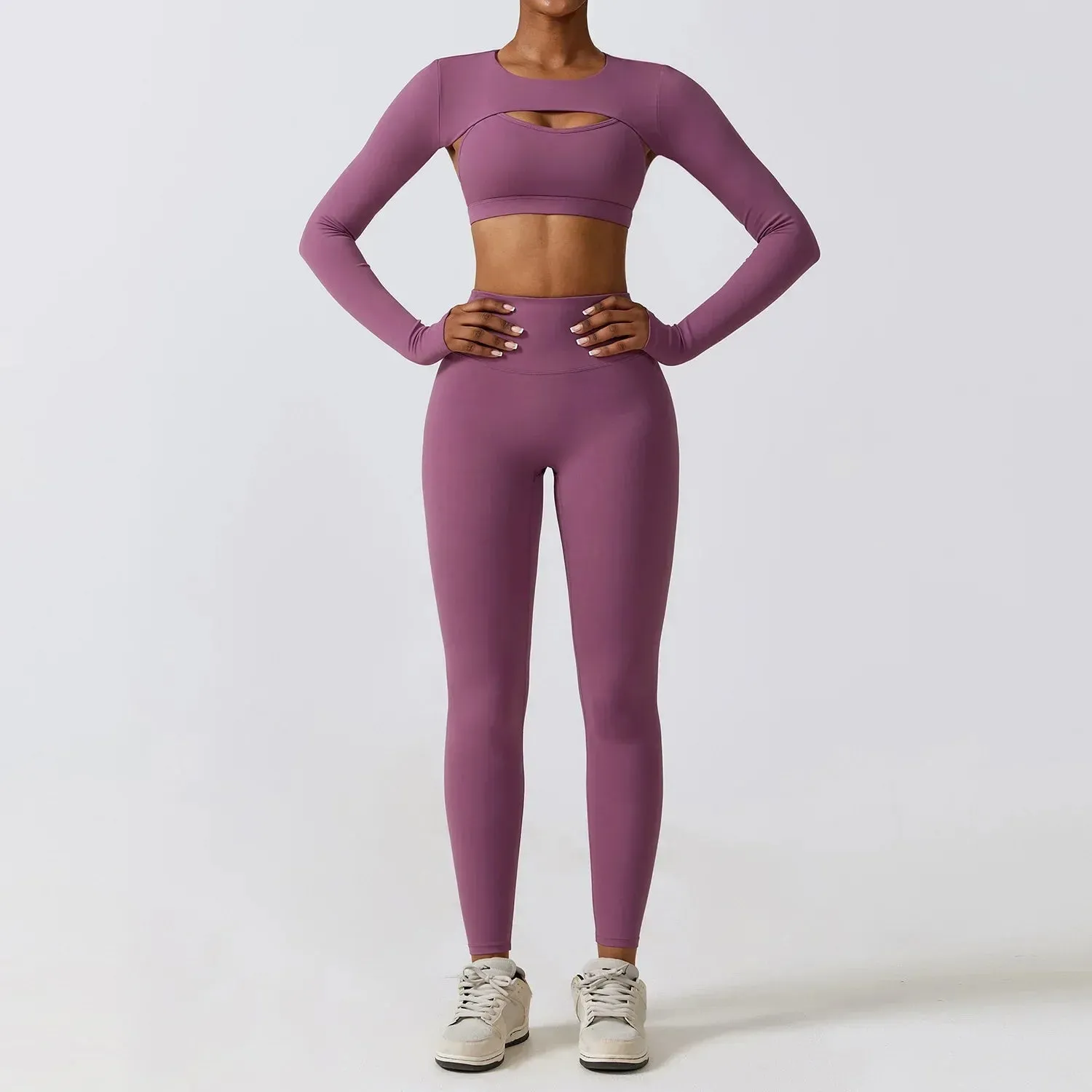 3 Variants Yoga Set Workout Outfits