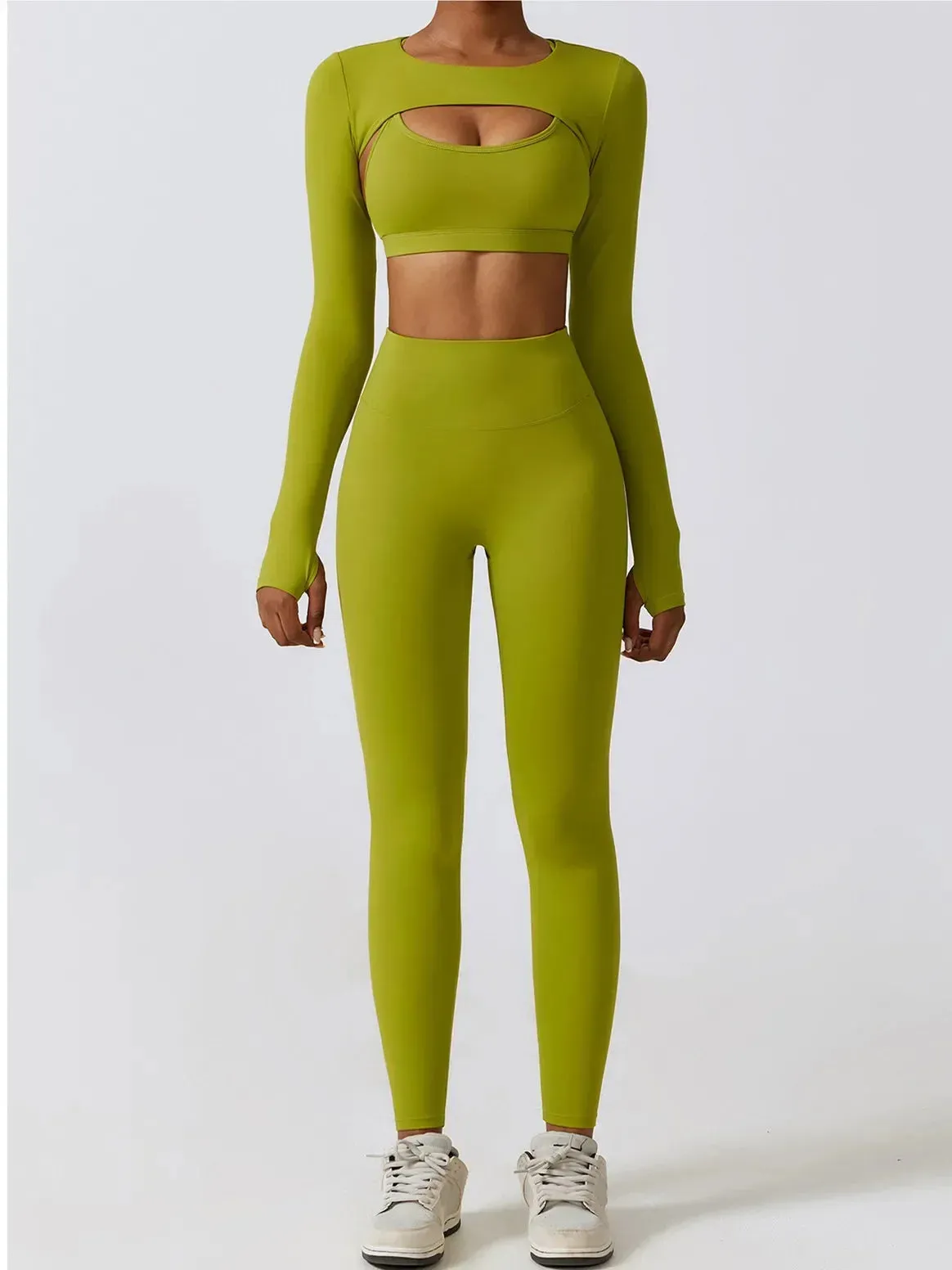 3 Variants Yoga Set Workout Outfits