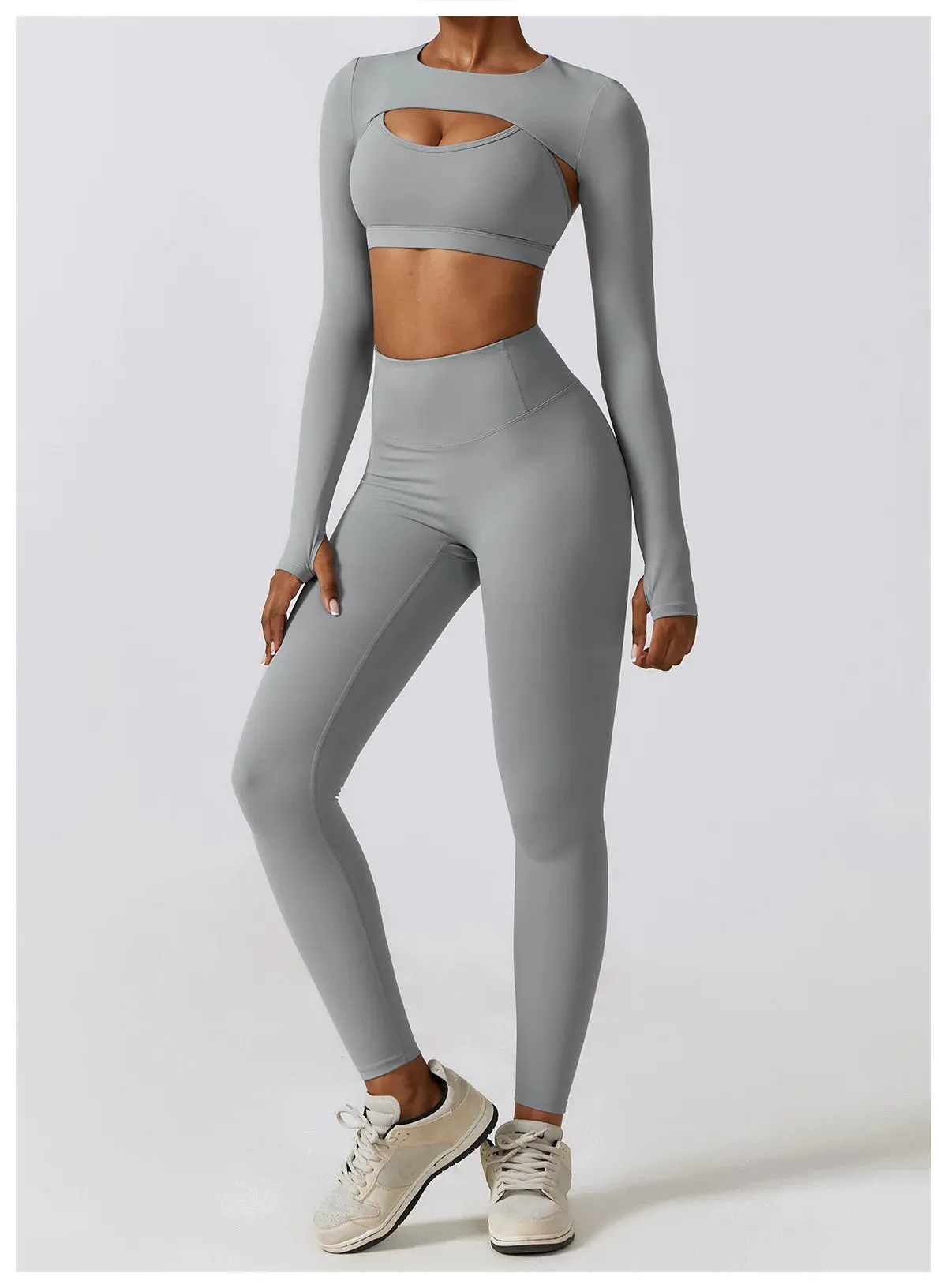3 Variants Yoga Set Workout Outfits