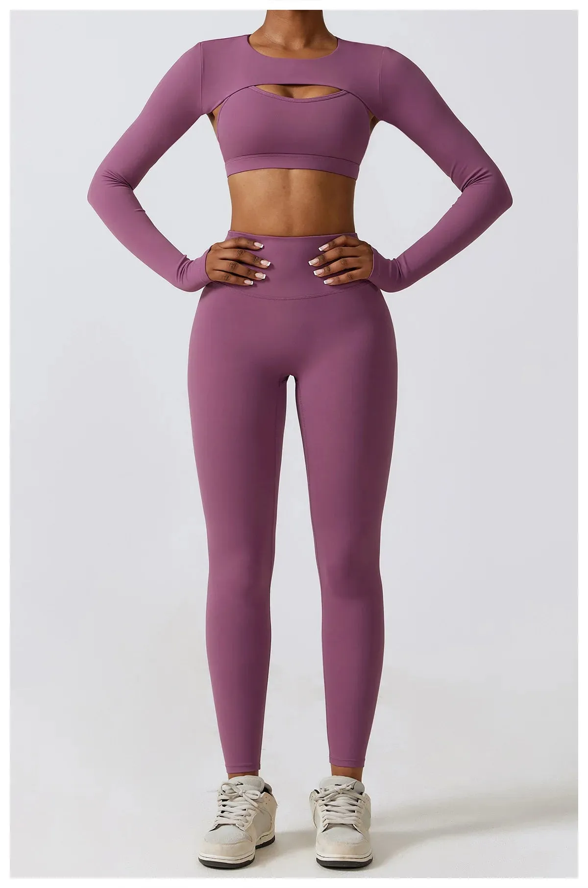 3 Variants Yoga Set Workout Outfits