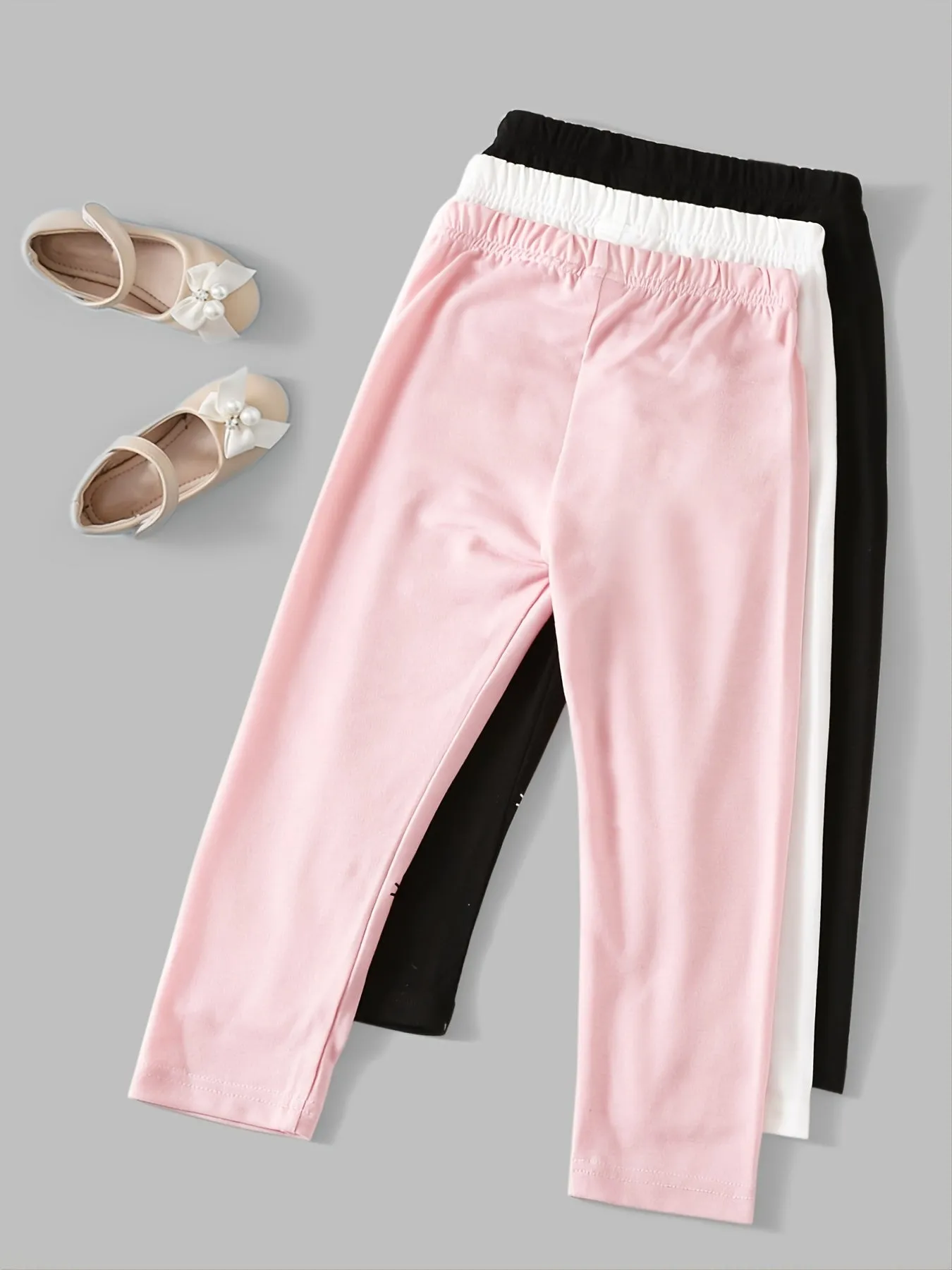 3pcs Girls Cute Cat Print Leggings Set