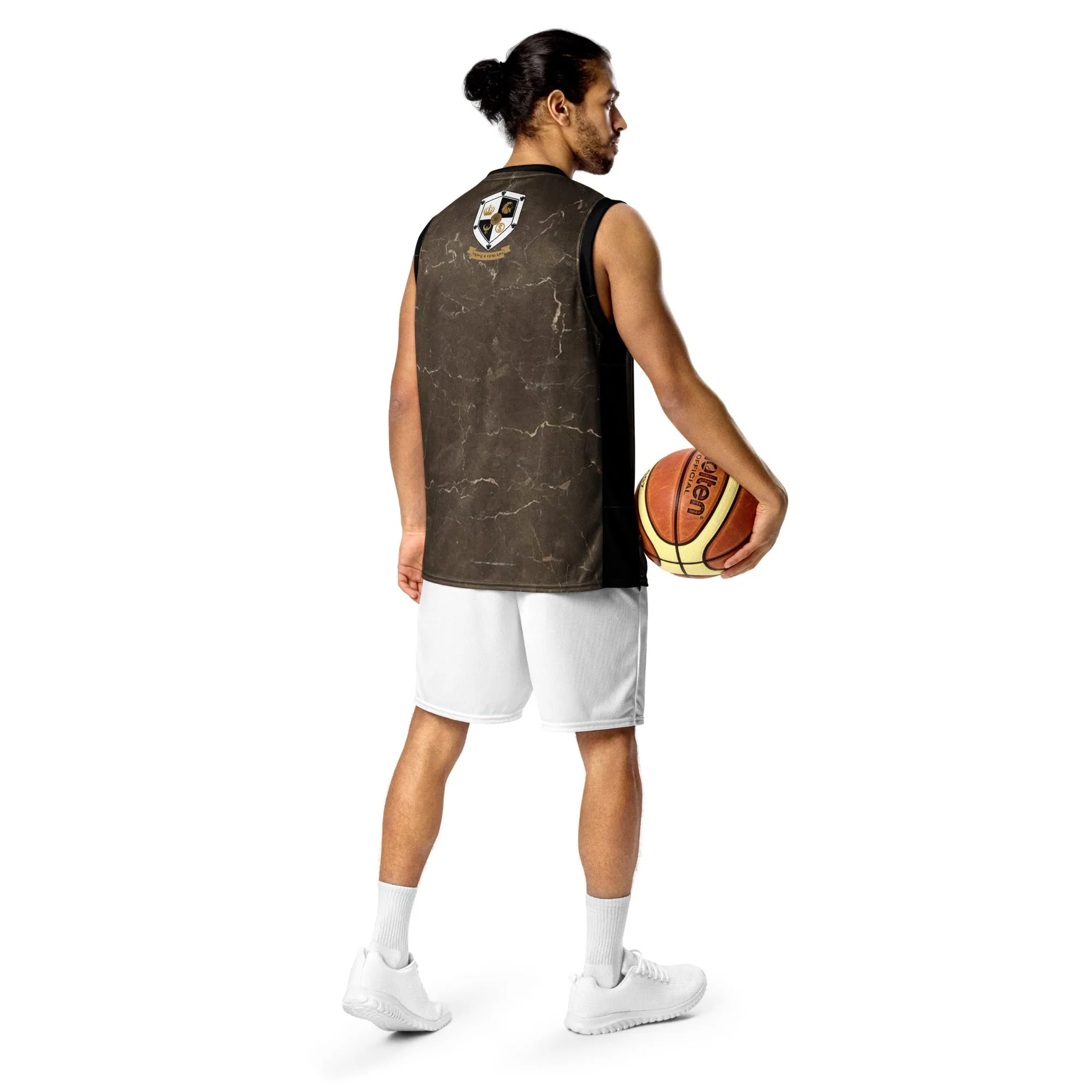 8xquiZit Collection - Marble Coco-cured Unisex Basketball Jersey