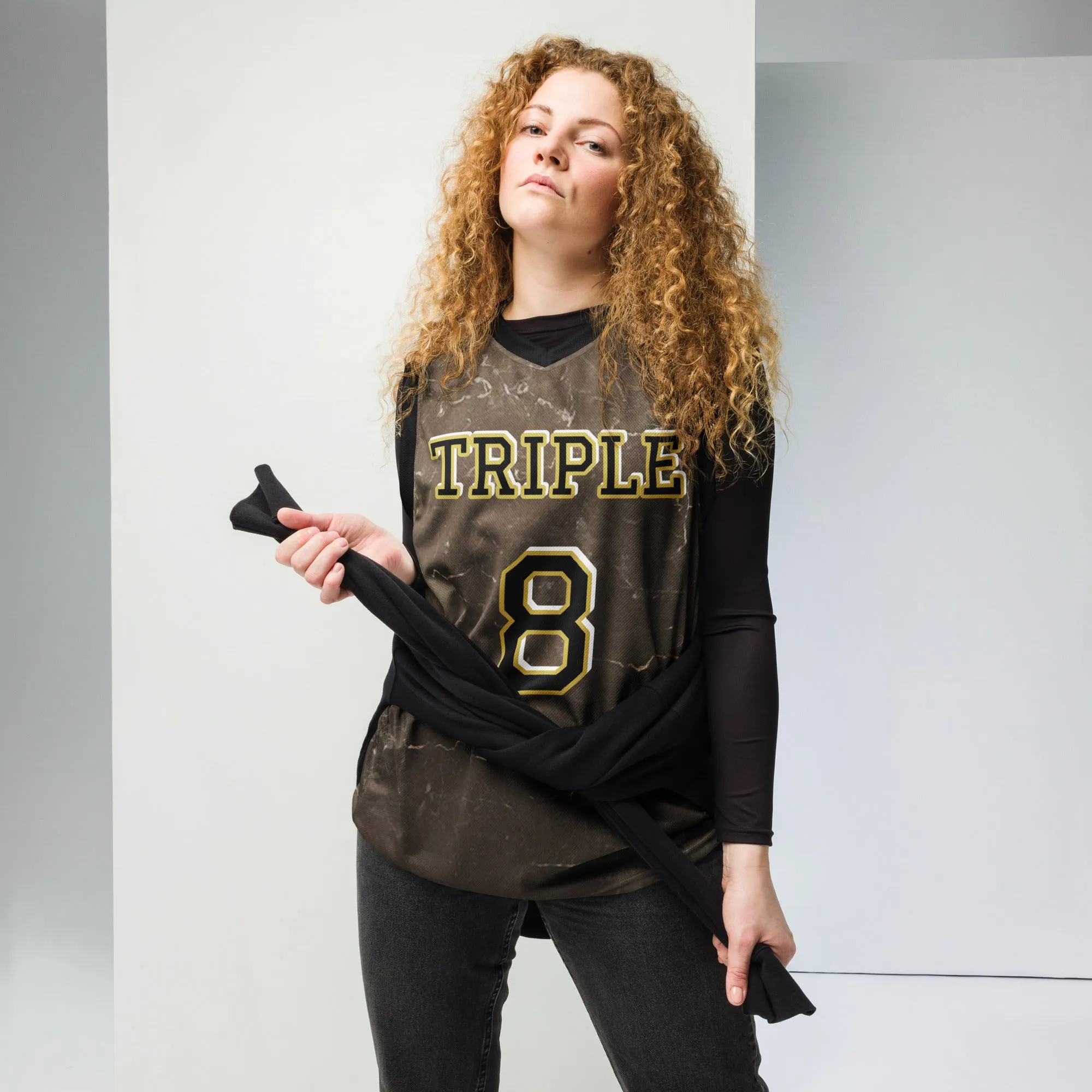 8xquiZit Collection - Marble Coco-cured Unisex Basketball Jersey