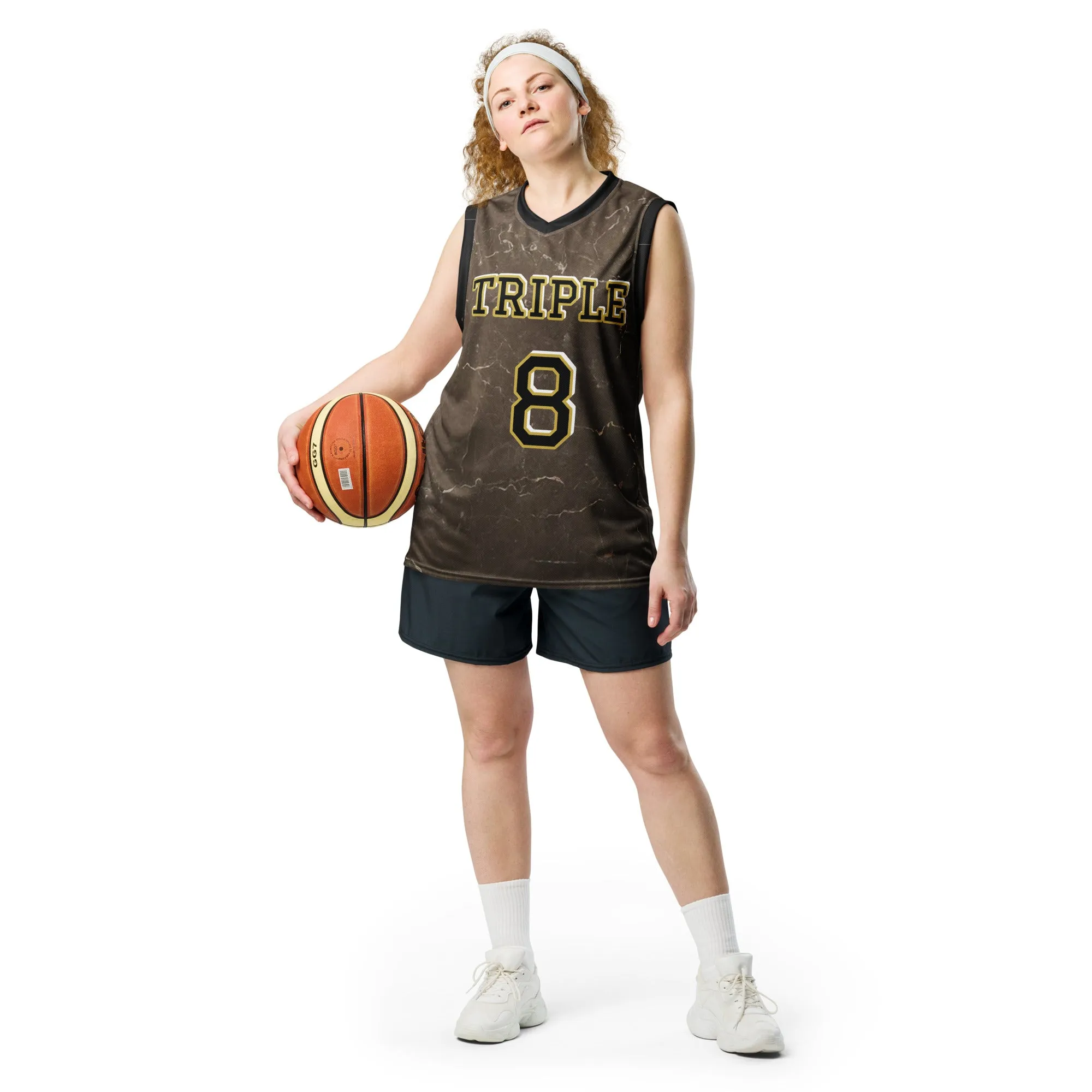 8xquiZit Collection - Marble Coco-cured Unisex Basketball Jersey