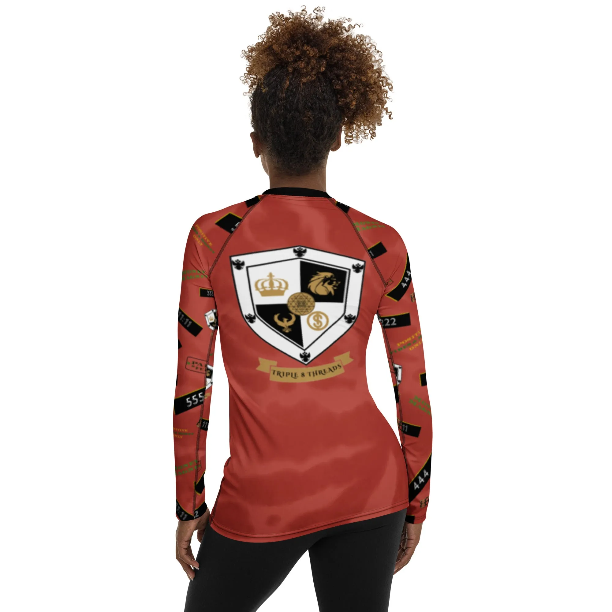 8xquiZit Collection - Women's Manifestation Red Starburst Long Sleeve Activewear
