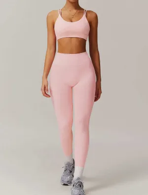 Activewear Set With Cross Back Sports Bra and Leggings