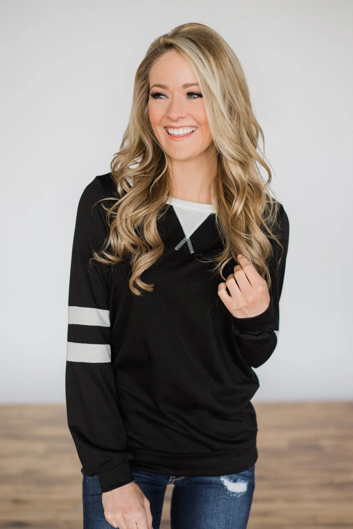 Addicted To You Long Sleeve Top - Black