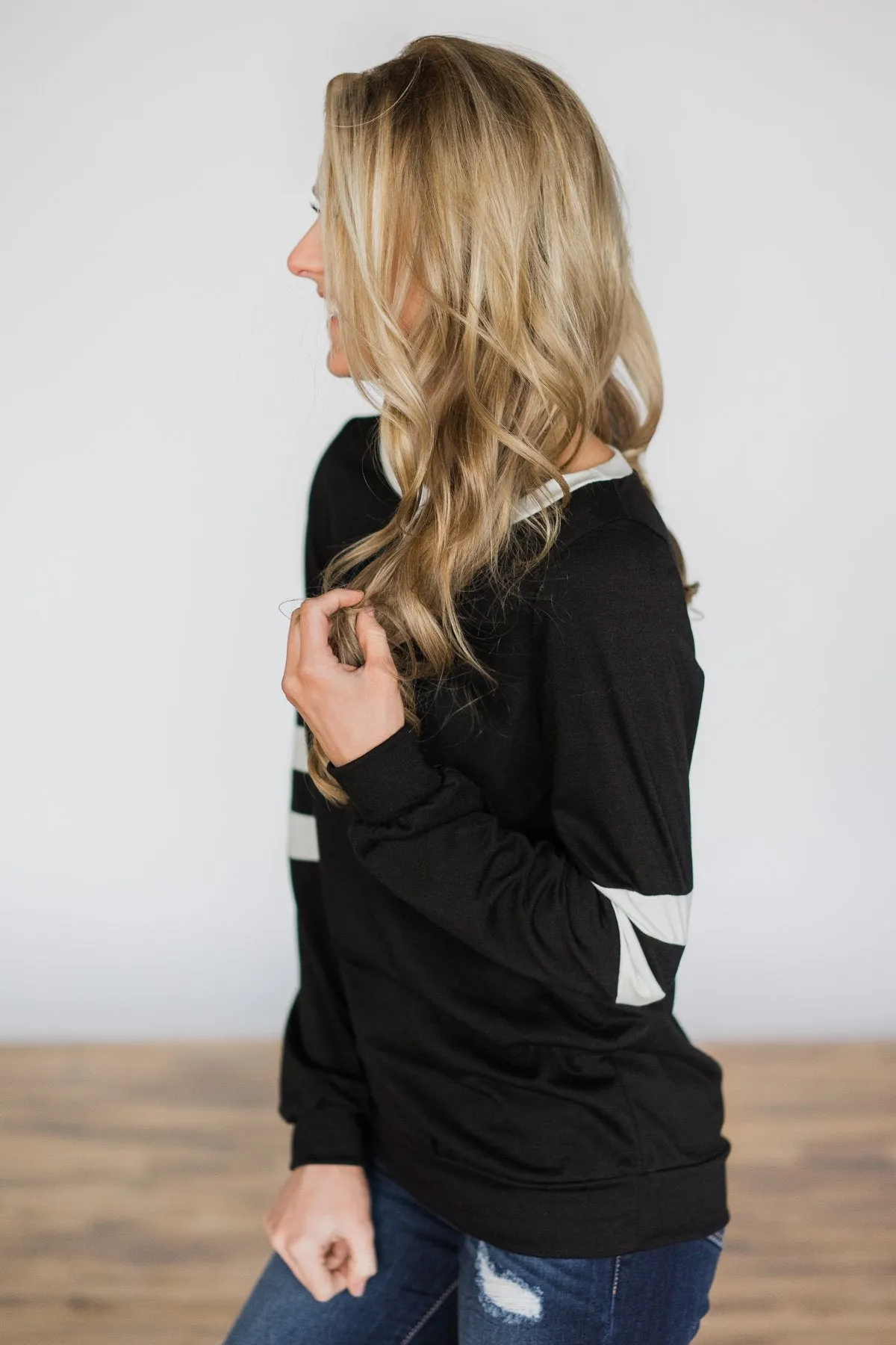 Addicted To You Long Sleeve Top - Black