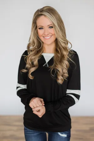 Addicted To You Long Sleeve Top - Black