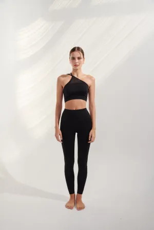 AirRise Mesh Convertible neck sports bra - Black