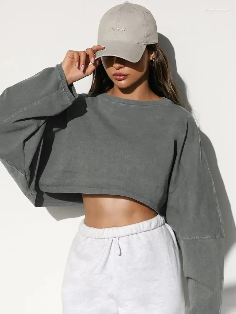 Aliana - Chic Cropped Sweatshirt