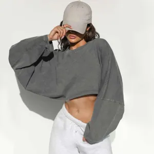 Aliana - Chic Cropped Sweatshirt