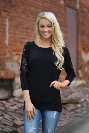 America's Sweetheart Lace Top ~ Black