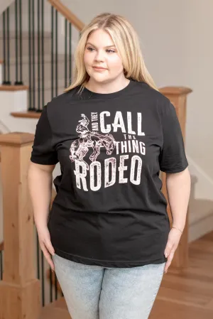 And They Call The Thing Rodeo Graphic Tee - Black