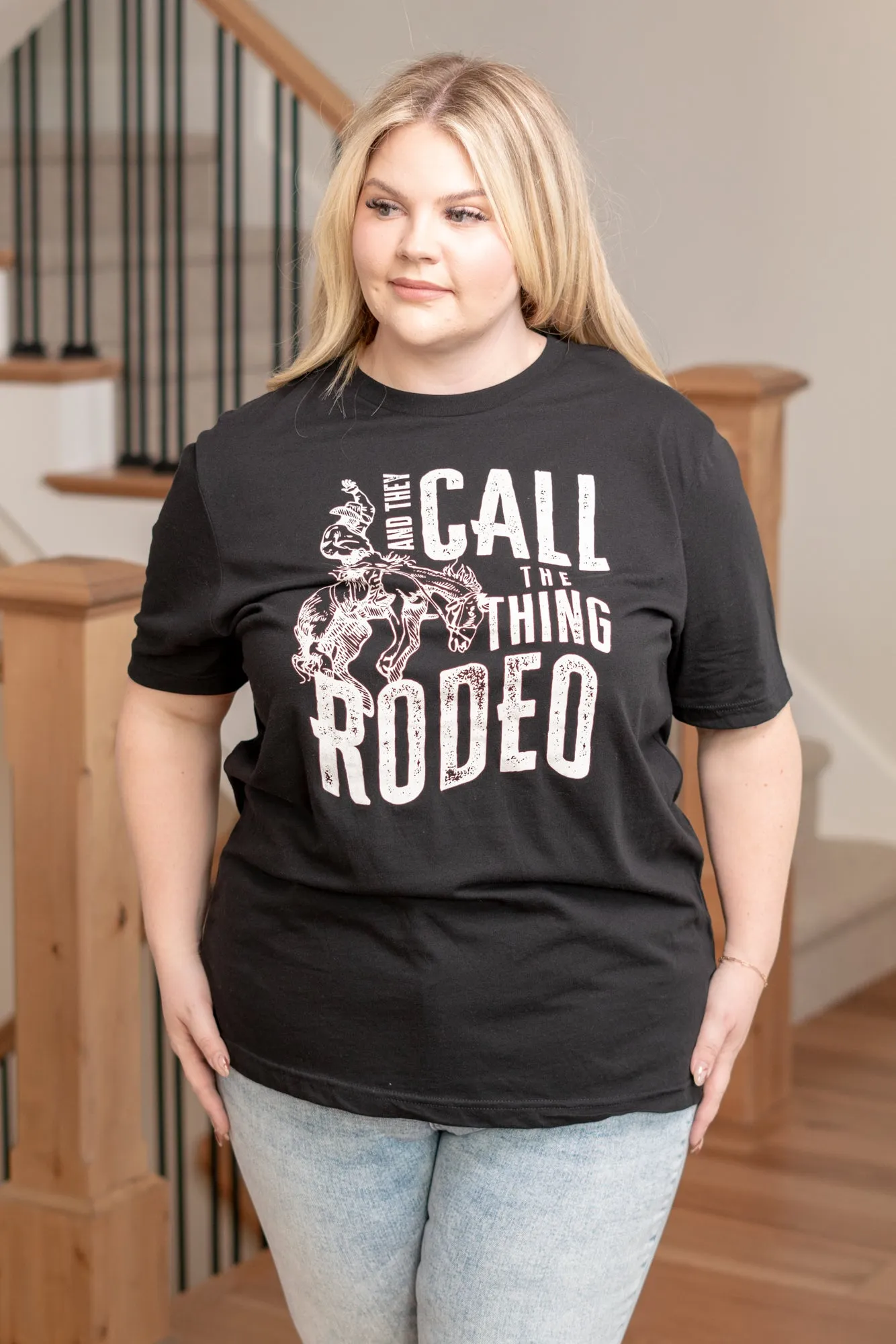 And They Call The Thing Rodeo Graphic Tee - Black