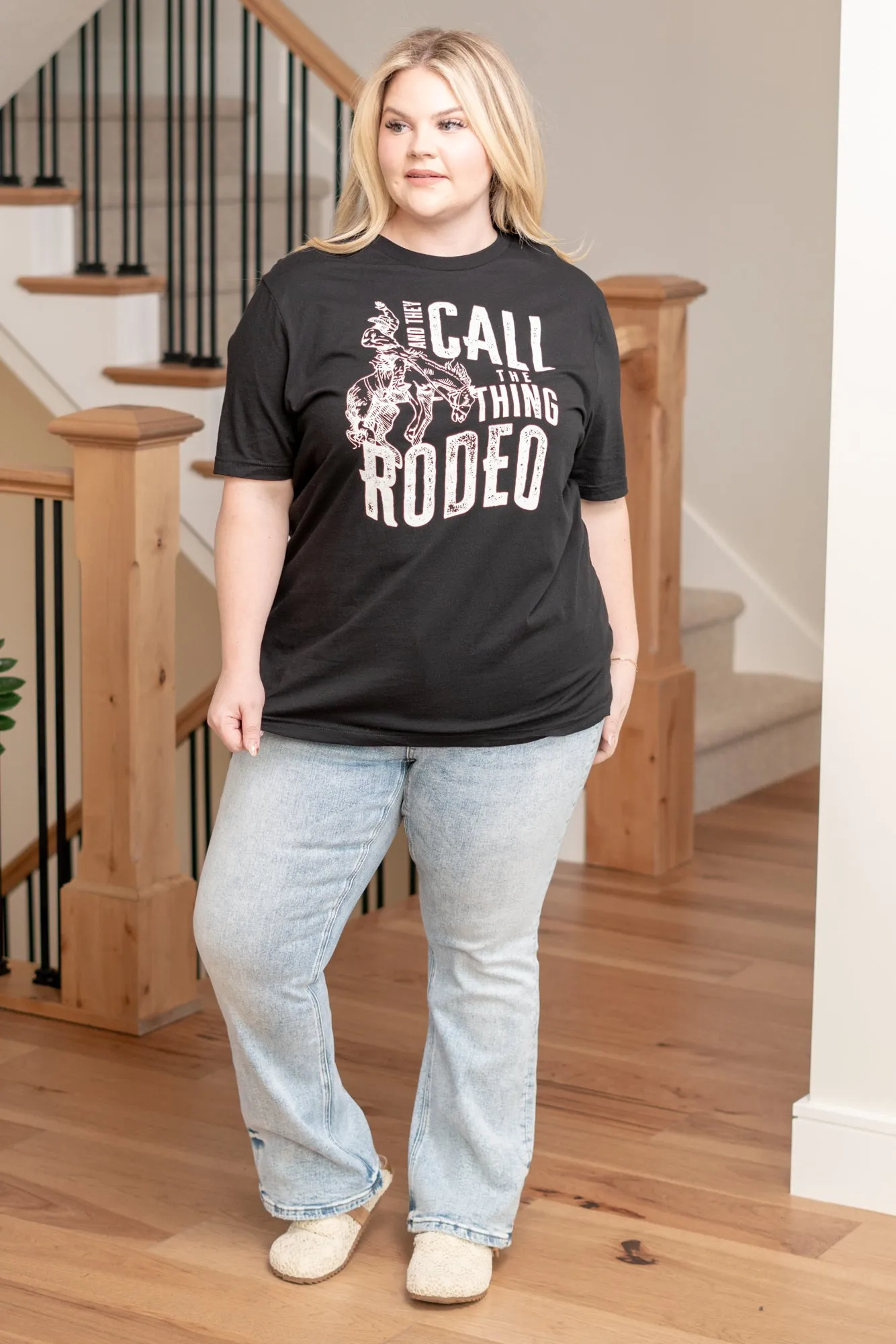 And They Call The Thing Rodeo Graphic Tee - Black