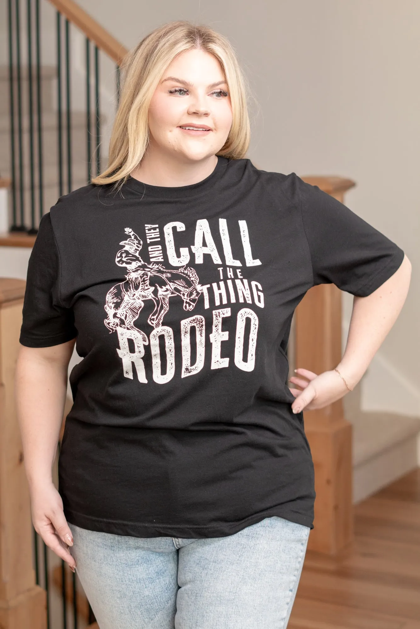 And They Call The Thing Rodeo Graphic Tee - Black