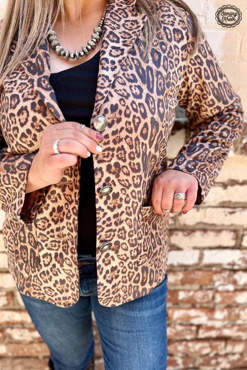 Animal print blazer