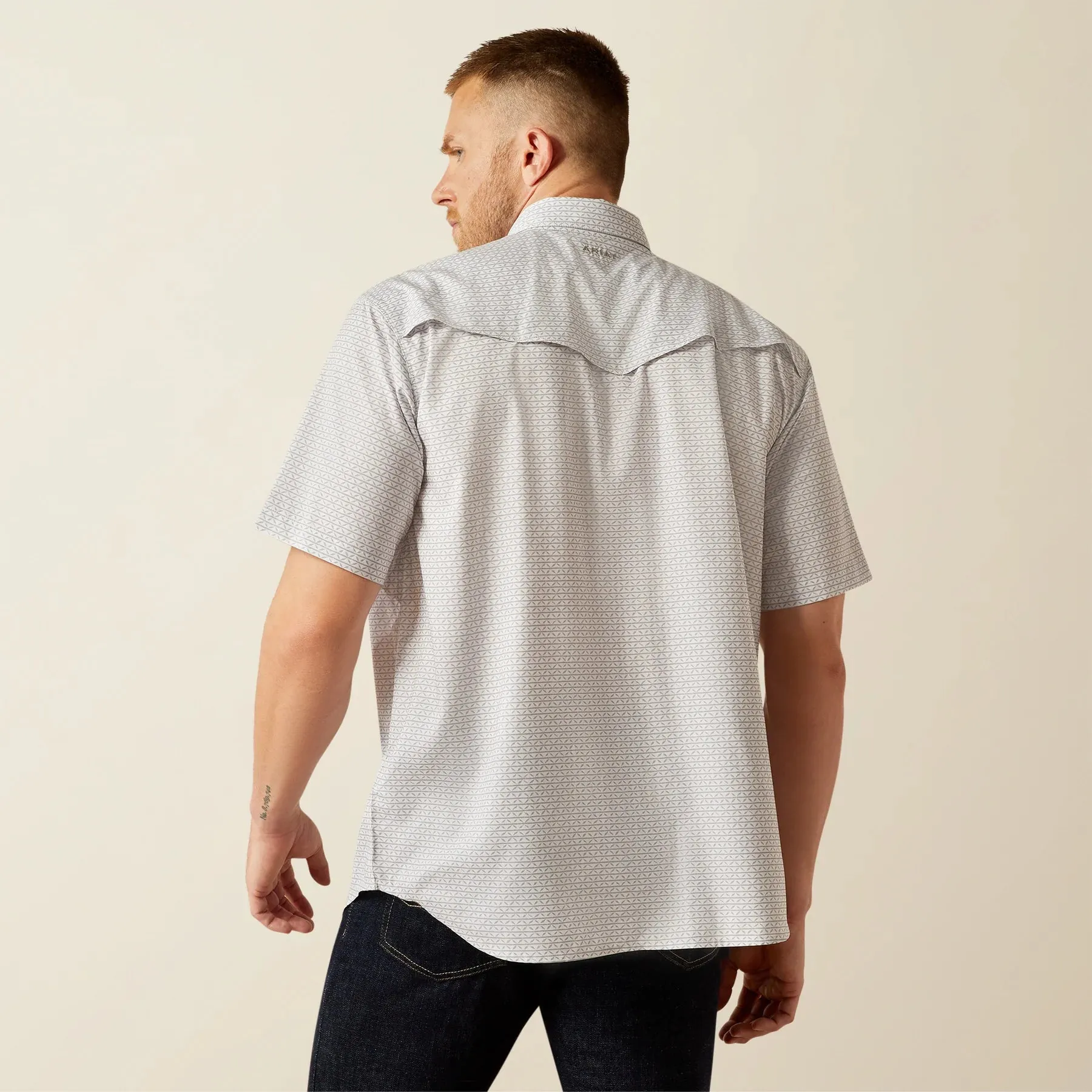 Ariat Men's Western VentTEK Classic Fit Shirt Moonbeam 10054483